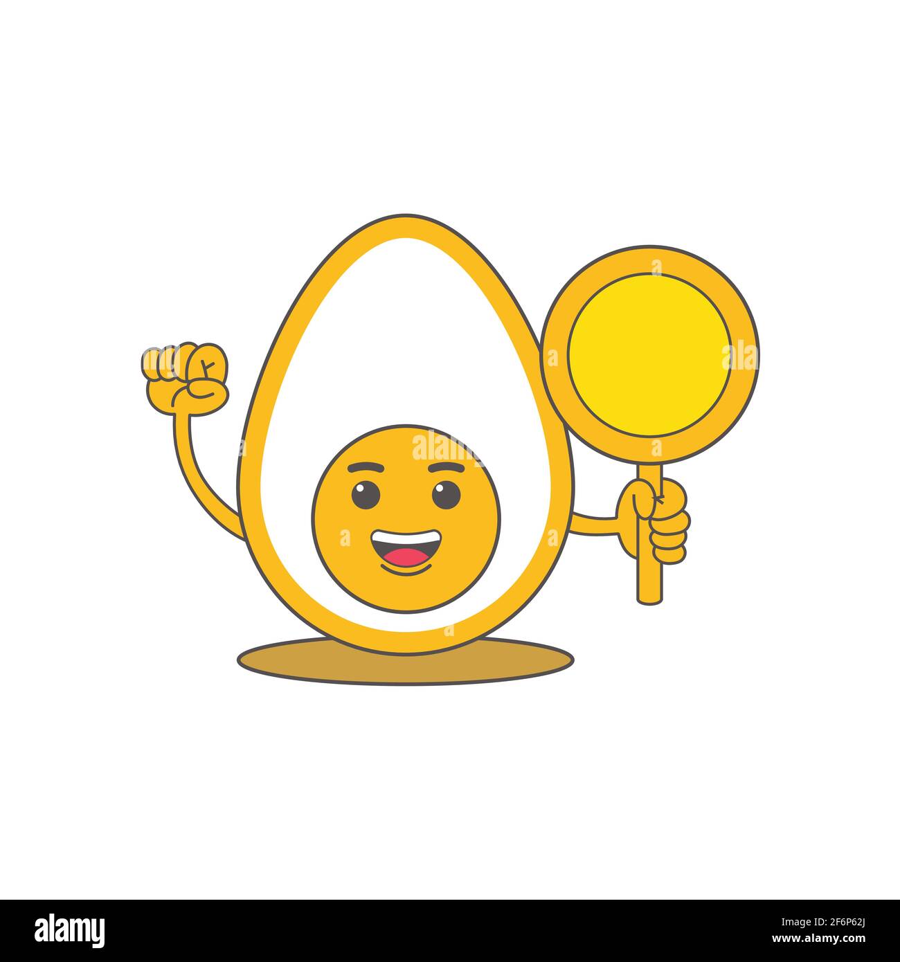 émoticône d'œuf d'ester avec signe dans l'image vectorielle de la main Illustration de Vecteur