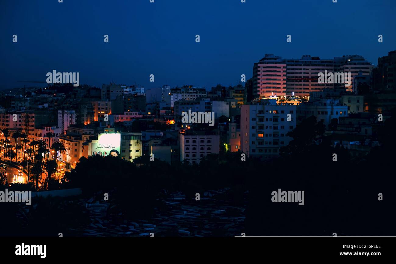 Le port de l'aube, Tanger, Maroc, Afrique du Nord, Afrique Banque D'Images