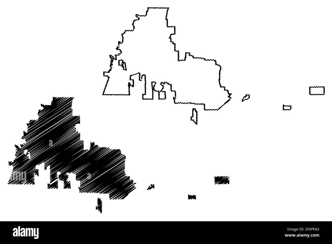 Kent City, Washington (villes des États-Unis, États-Unis d'Amérique, ville des états-unis) carte illustration vectorielle, croquis de griffonnage carte de la ville de Kent Illustration de Vecteur
