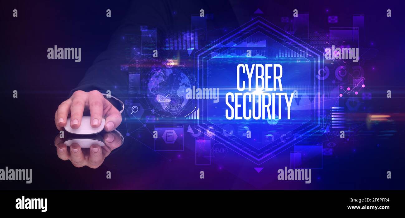 périphérique sans fil portable, concept de cyber-sécurité Banque D'Images
