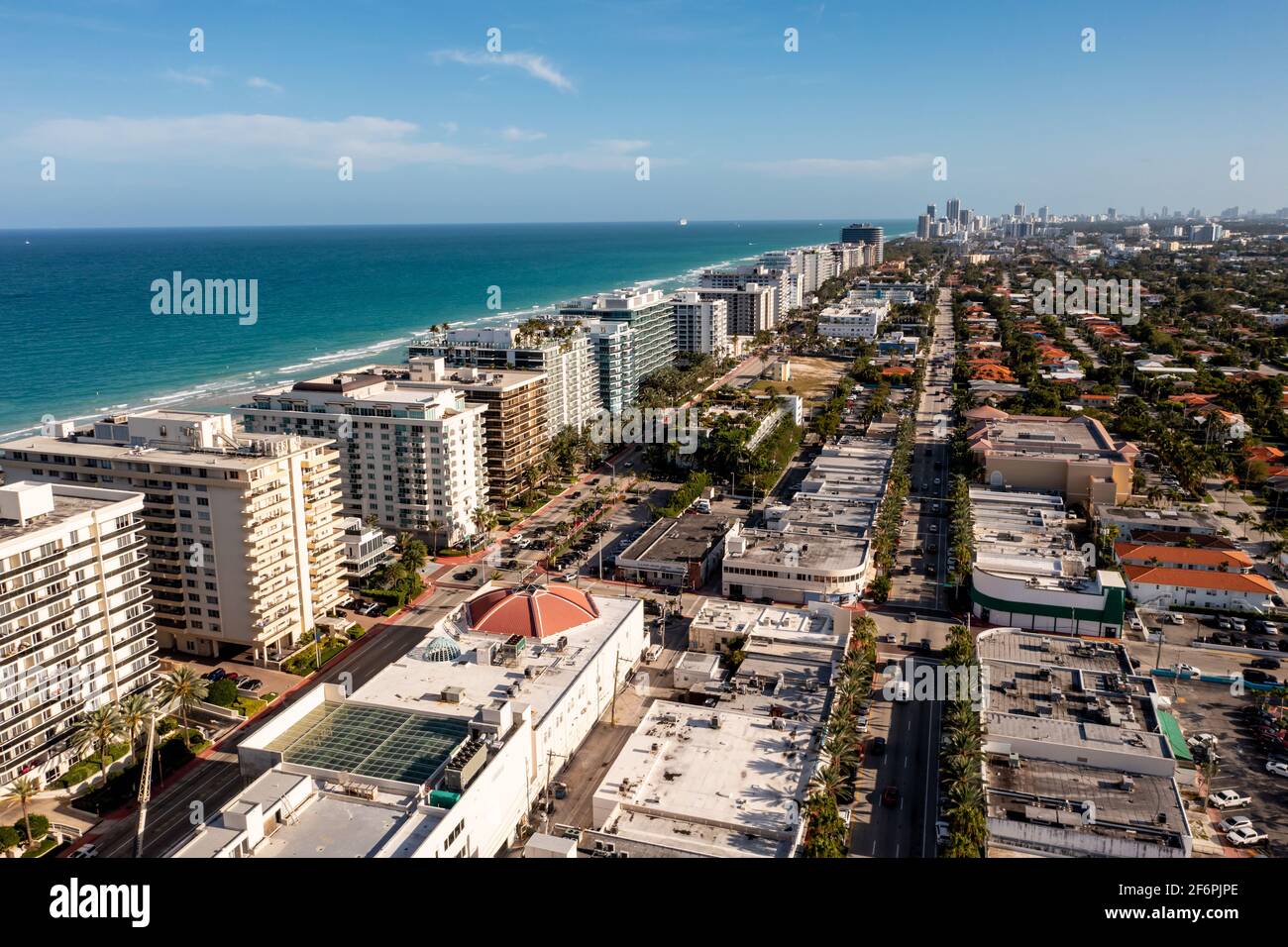 Belle photo aérienne Surfside Miami FL Banque D'Images