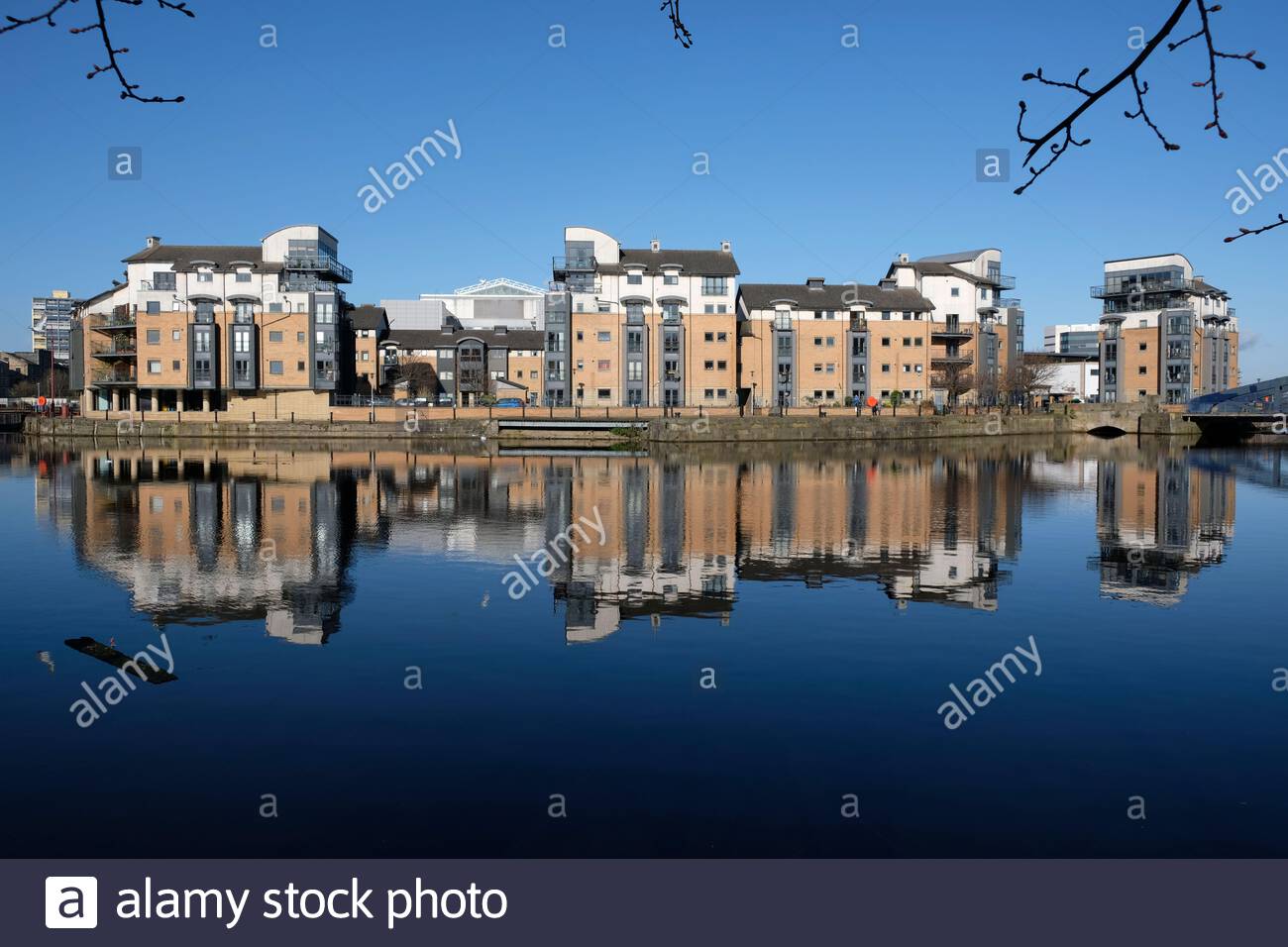 Aménagement moderne de logements à la Shore Leith, Édimbourg, Écosse Banque D'Images