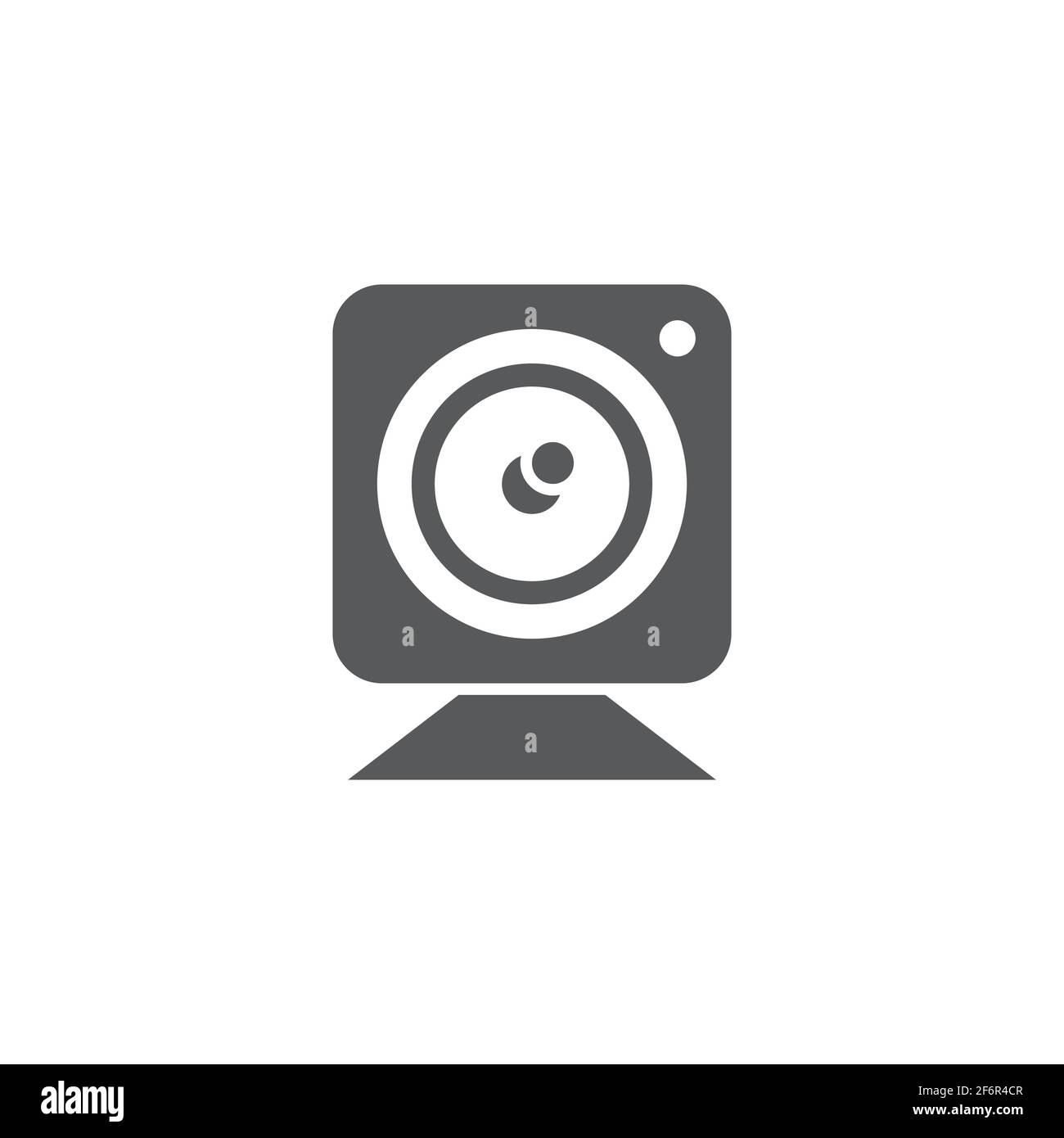 Arrière-plan isolé de l'icône de la webcam. Caméra chat. Icône de webcam. Illustration de Vecteur