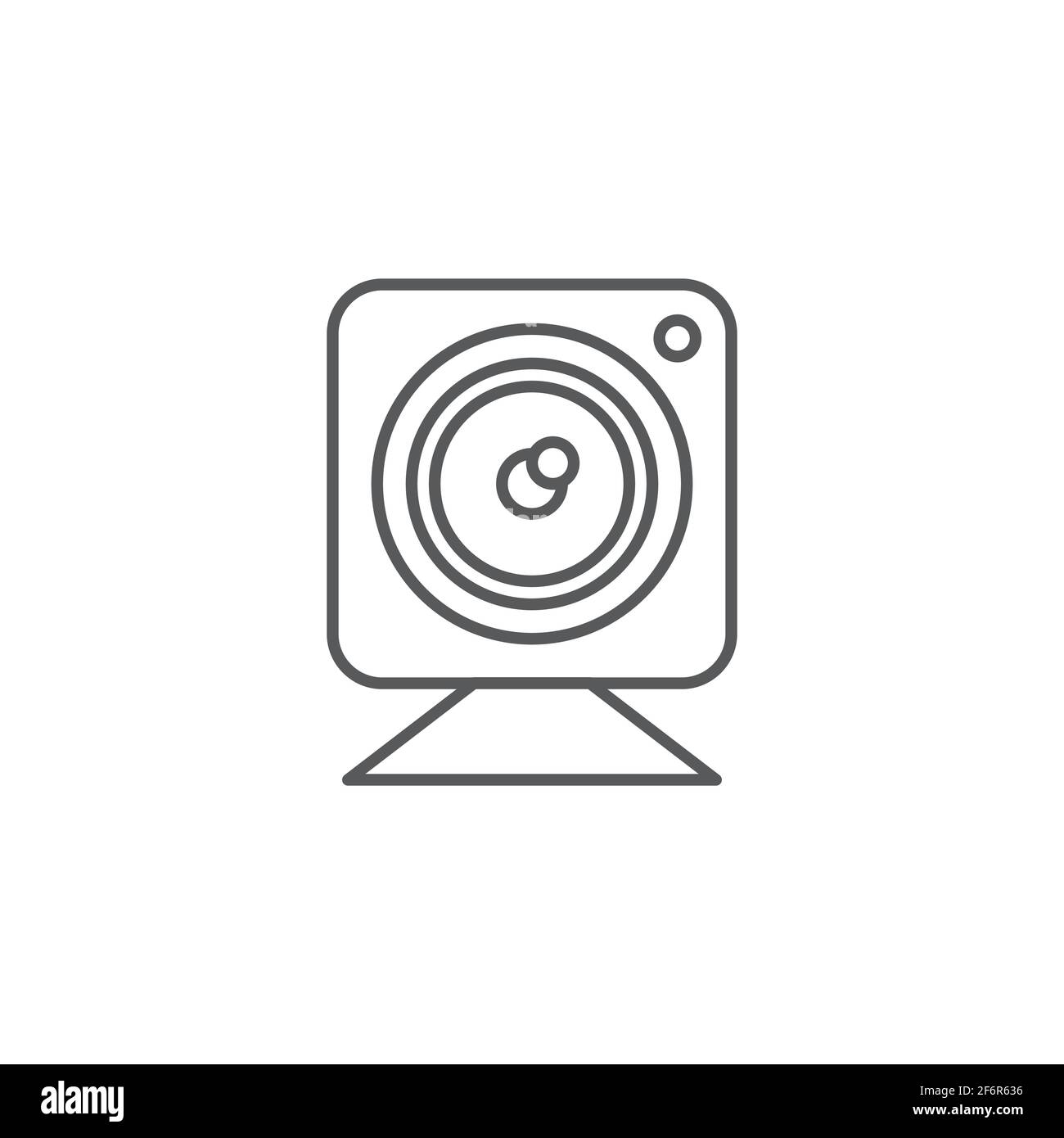 Arrière-plan isolé de l'icône de la webcam. Caméra chat. Icône de webcam. Illustration de Vecteur