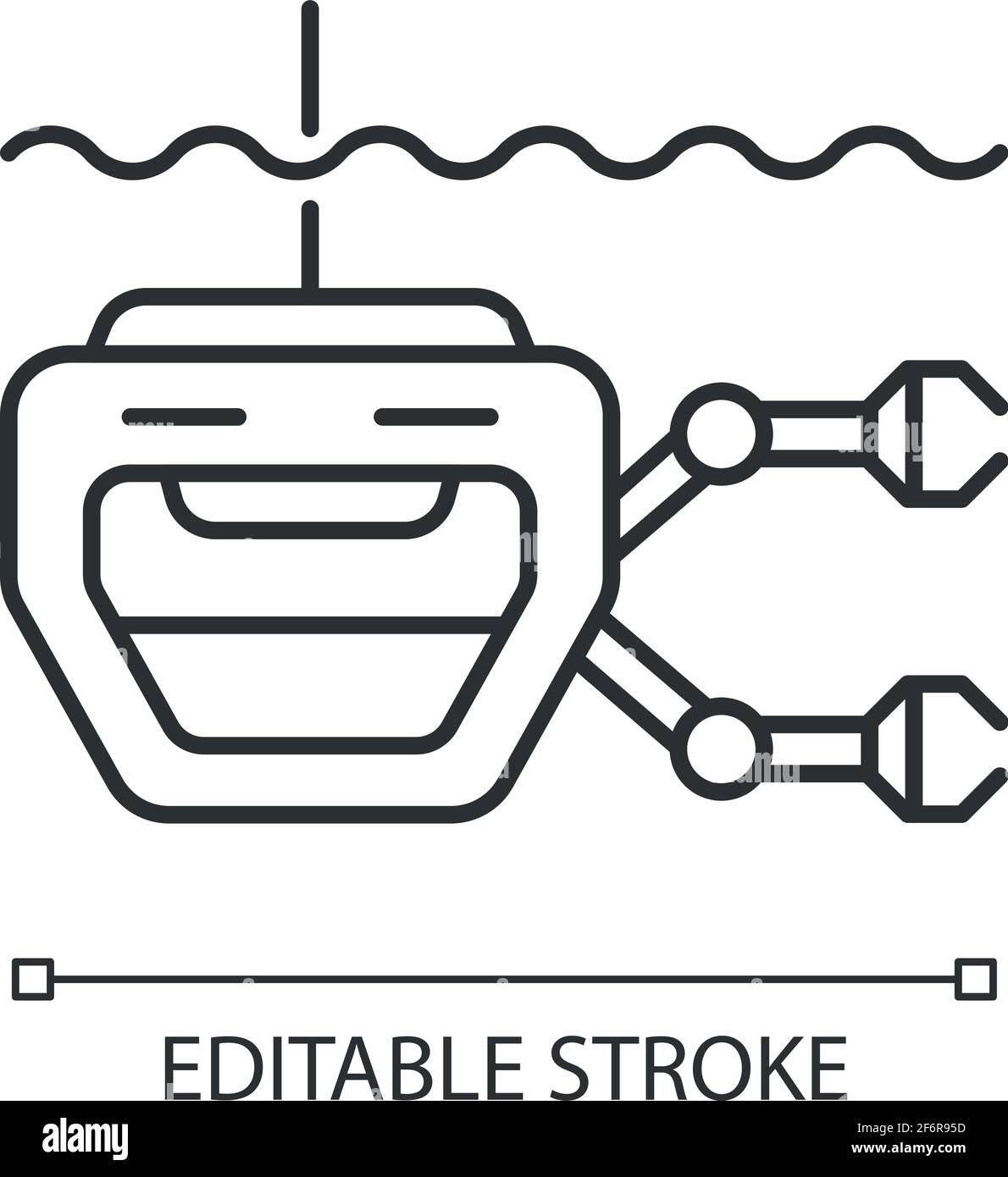 Icône ROV Linear Illustration de Vecteur