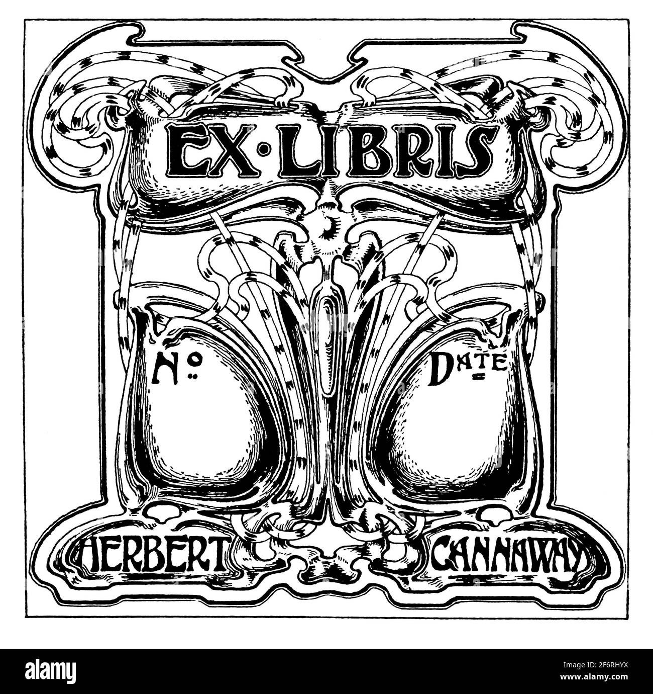 Bibliothèque personnelle Art Nouveau par Herbert Gannaway de 1903 Studio Magazine des beaux-arts et des arts appliqués Banque D'Images