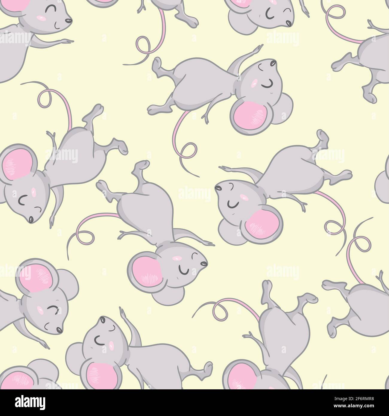 illustration vectorielle de motif souris mignonne Illustration de Vecteur