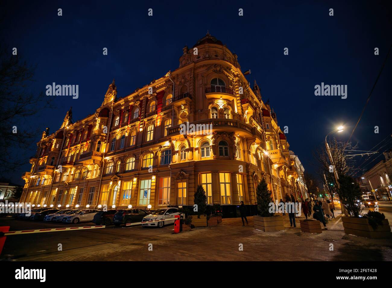 Quartier central de Rostov-sur-Don. Belle architecture de bâtiments historiques. Banque D'Images
