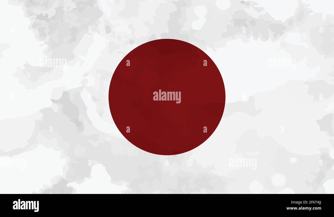 Grunge Vector drapeau japonais coloré pour le web et le design Illustration de Vecteur