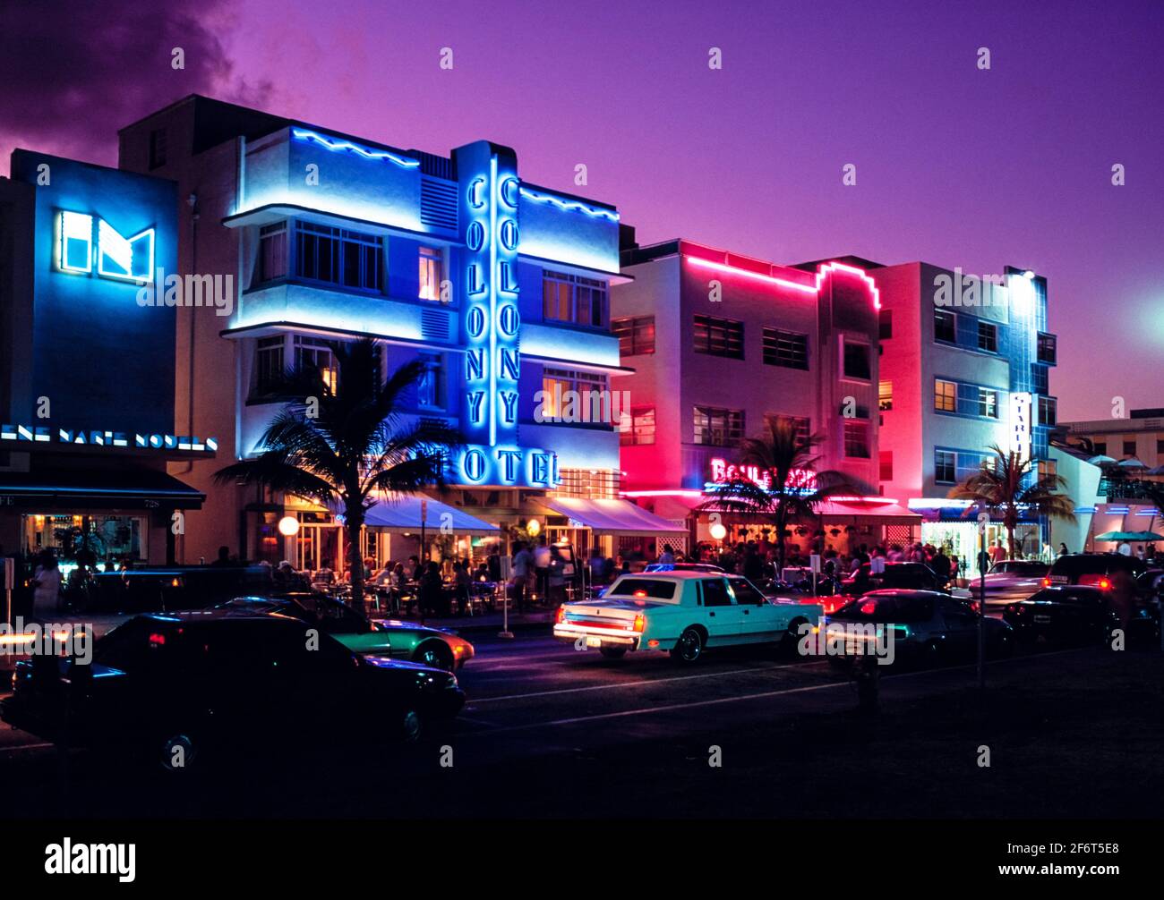 Ocean Drive. Miami Beach. La Floride. USA. Banque D'Images