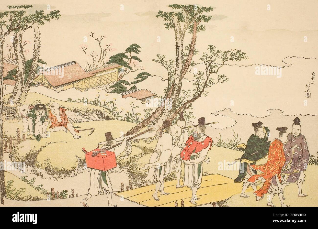 Auteur: Katsushika Hokusai. Frontispiece de l'album illustré 'trente-six femmes immortelles Poets' ('Nishikizuri onna sanjurokkasen') - 1801 - Banque D'Images