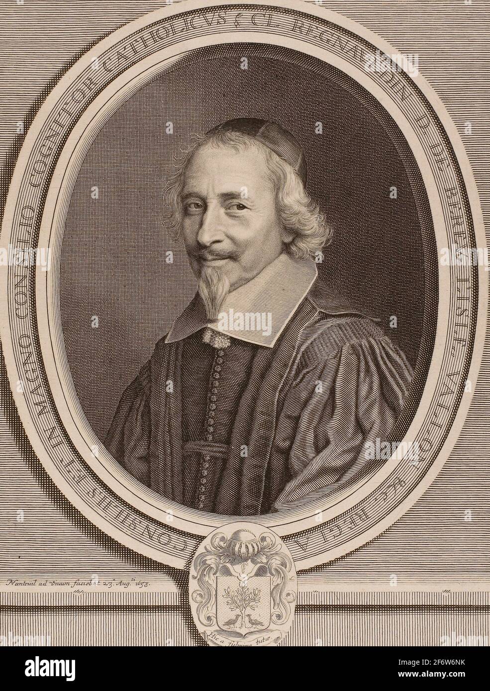 Auteur: Robert Nanteuil. Claude Regnauldin - 1658 - Robert Nanteuil Français, 1623-1678. Gravure sur papier. France. Banque D'Images