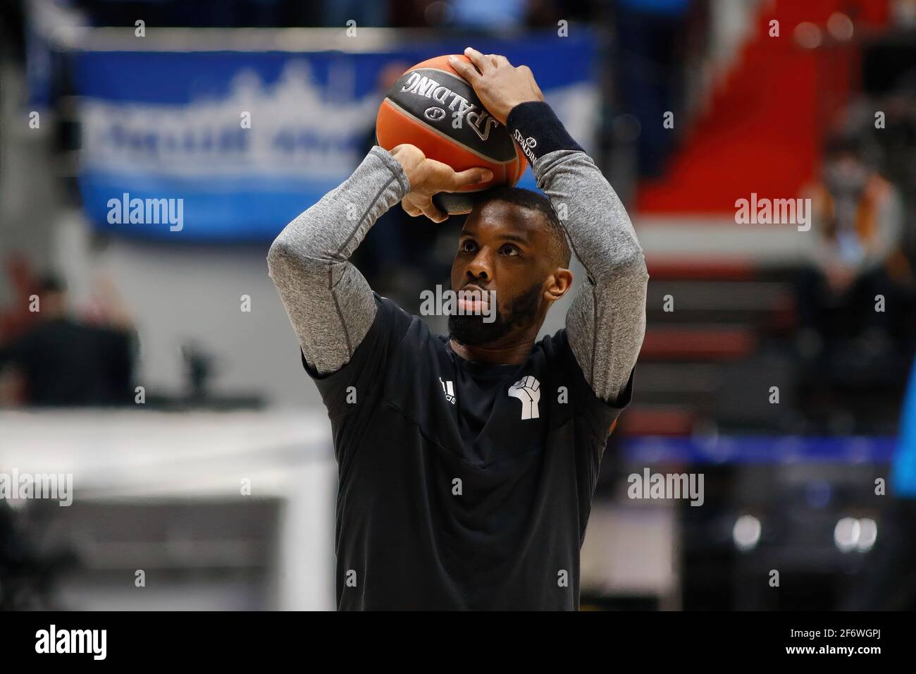 Saint-Pétersbourg, Russie. 02 avril 2021. Norris Cole (30) d'ASVEL Villeurbanne en action pendant le Round 33 de la saison régulière Euroligue 2020/2021 de Turkish Airlines, match entre BC ASVEL Villeurbanne et Zenit Saint-Pétersbourg à l'Arena de Sibur. (Note finale; Zenit Saint-Pétersbourg 87:53 ASVEL Villeurbanne) (photo de Maksim Konstantinov/SOPA image/Sipa USA) crédit: SIPA USA/Alay Live News Banque D'Images