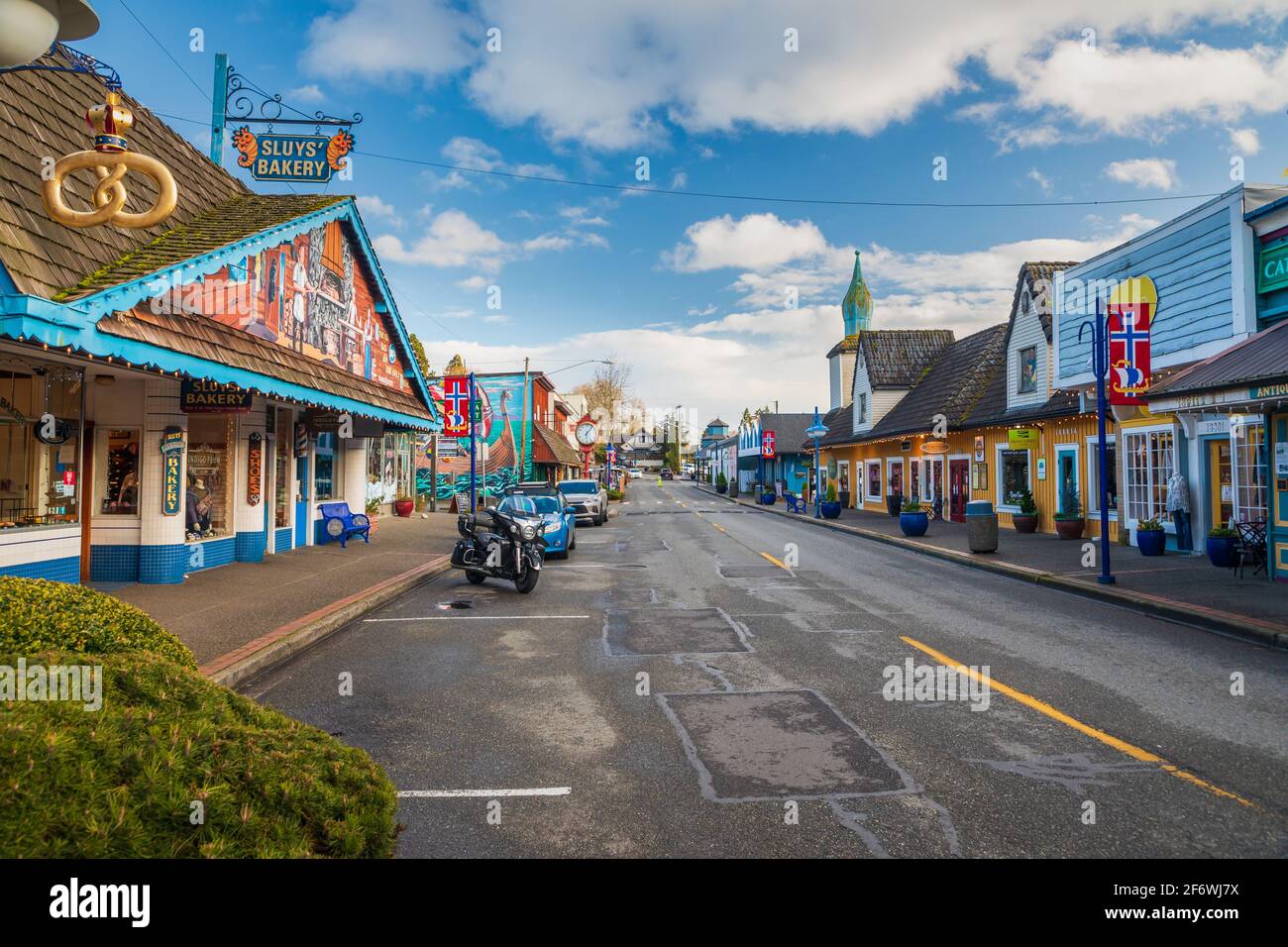 Poulsbo est une ville de Liberty Bay, dans le comté de Kitsap, Washington, États-Unis. C'est la plus petite des quatre villes du comté de Kitsap. Le quartier était très bien Banque D'Images
