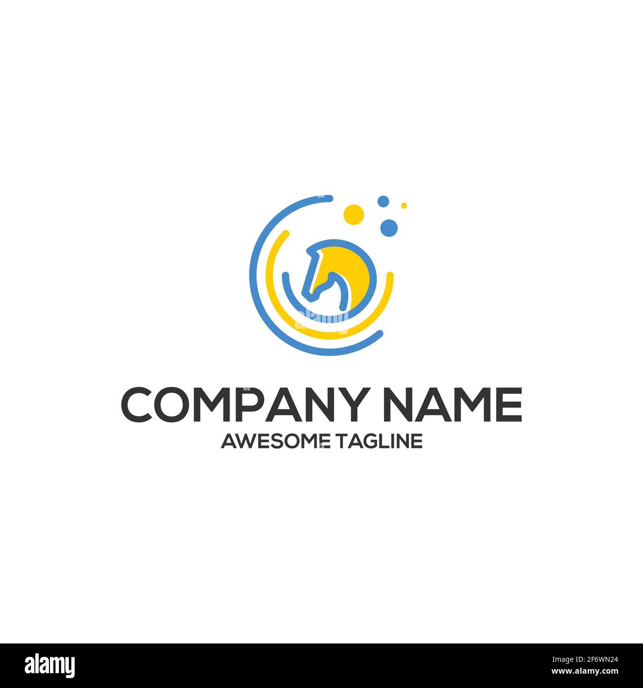 logo simple de la tête de cheval. symbole animal. illustration vectorielle sur fond blanc. Illustration de Vecteur