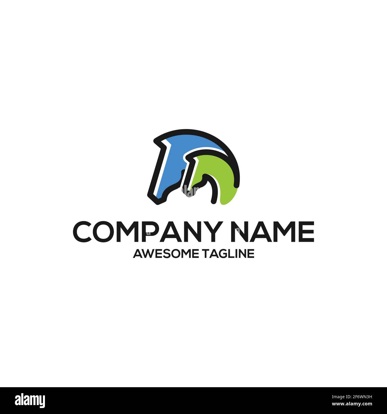 logo simple de la tête de cheval. symbole animal. illustration vectorielle sur fond blanc. Illustration de Vecteur