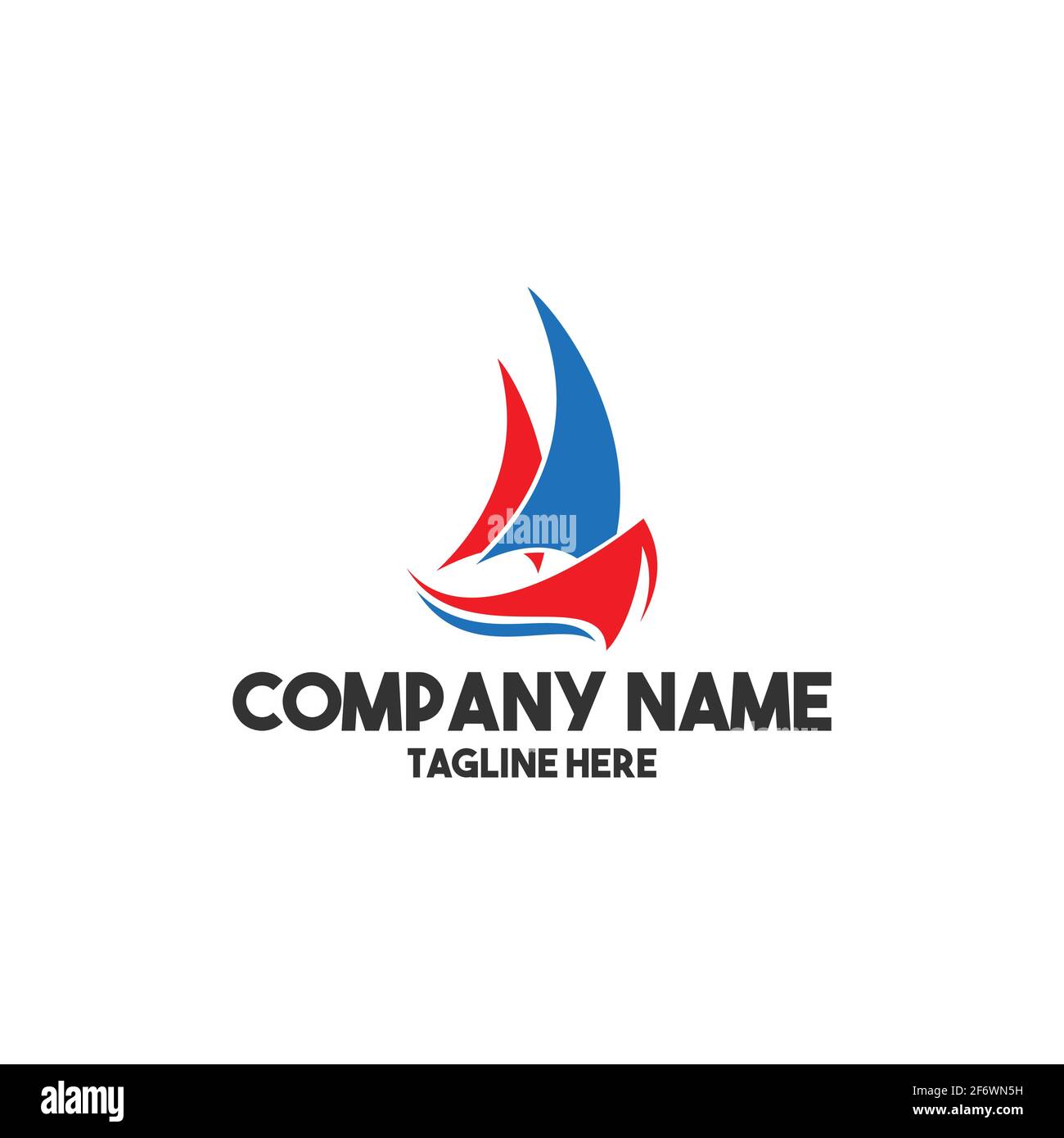 Logo abstrait du navire - illustration du concept de modèle de logo vectoriel moderne. Motif bateau. Symbole de transport maritime. Icône nautique. Vecteur eps 10 Illustration de Vecteur