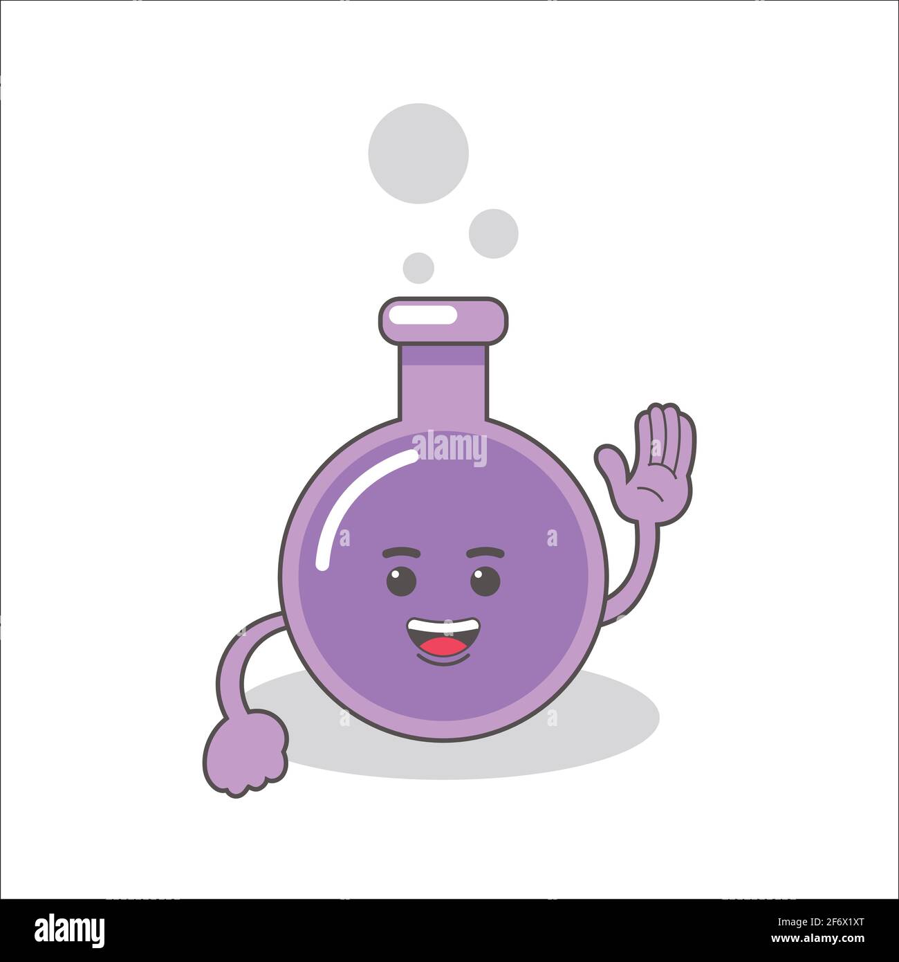 bouteille de produit chimique violet avec image vectorielle des visages Illustration de Vecteur