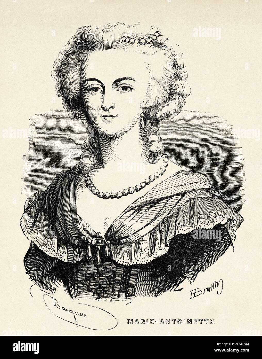 Portrait de (17551793) épouse du roi Louis XVI et de la dernière reine de