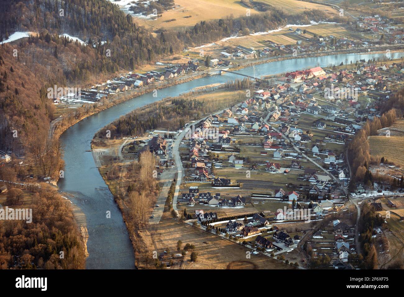 Sromowce Nizne dans le parc national de Pieniny. Pologne, Pologne. Banque D'Images