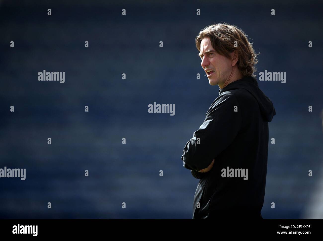 Thomas Frank, directeur de Brentford, lors du match du championnat Sky Bet au stade John Smith, Huddersfield. Date de publication : samedi 3 avril 2021. Banque D'Images