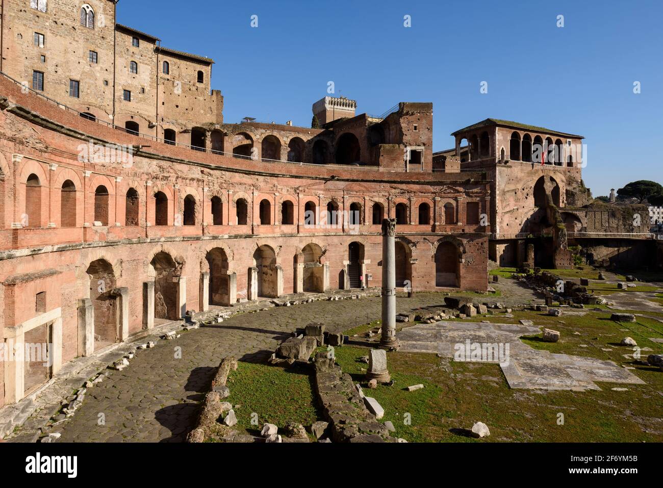 Rome. Italie. Marchés de Trajan (Mercati di Traiano), Forum de Trajan (Foro di Traiano). Le marché de Trajan a été inauguré en 113 après J.-C., et probablement le bu Banque D'Images