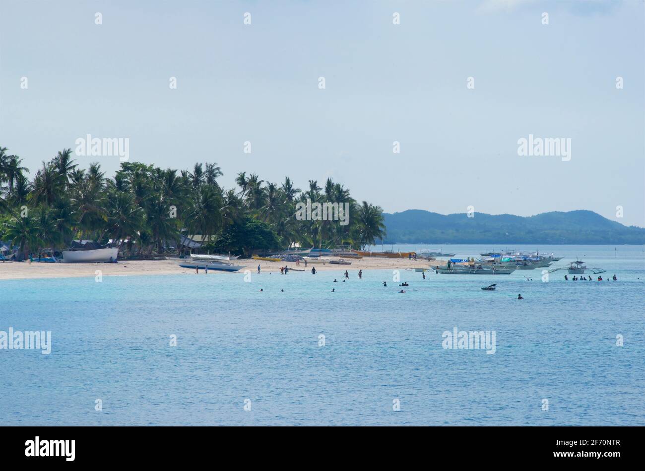 Plage de sable à Santa Fe, Bantayan Island, Cebu, Philippines Banque D'Images