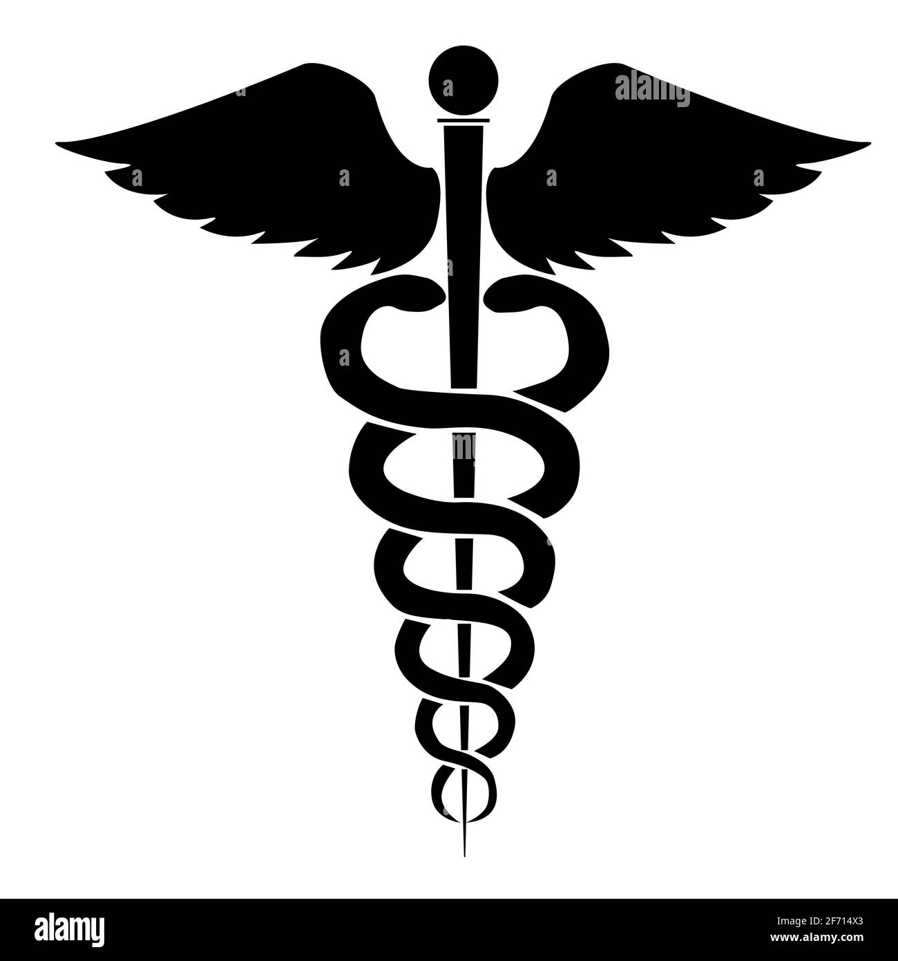 icône de santé caducée sur fond blanc. symbole médical. style plat. logo de  caducée de serpent médical. signe de médecine Photo Stock - Alamy
