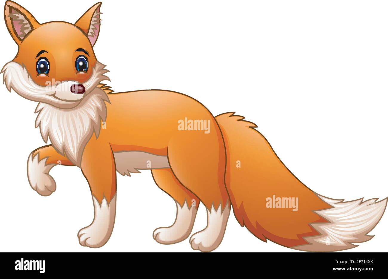 Illustration Vectorielle De Dessin Anime De Renard Mignon Image Vectorielle Stock Alamy