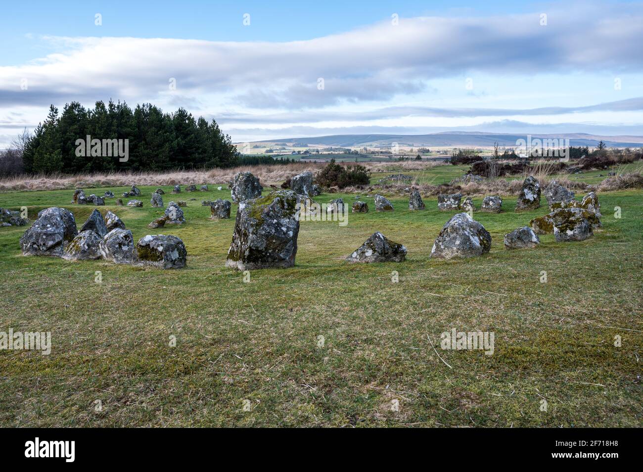 Beaghmore Stone Circles Comté de Tyrone, Irlande du Nord Banque D'Images