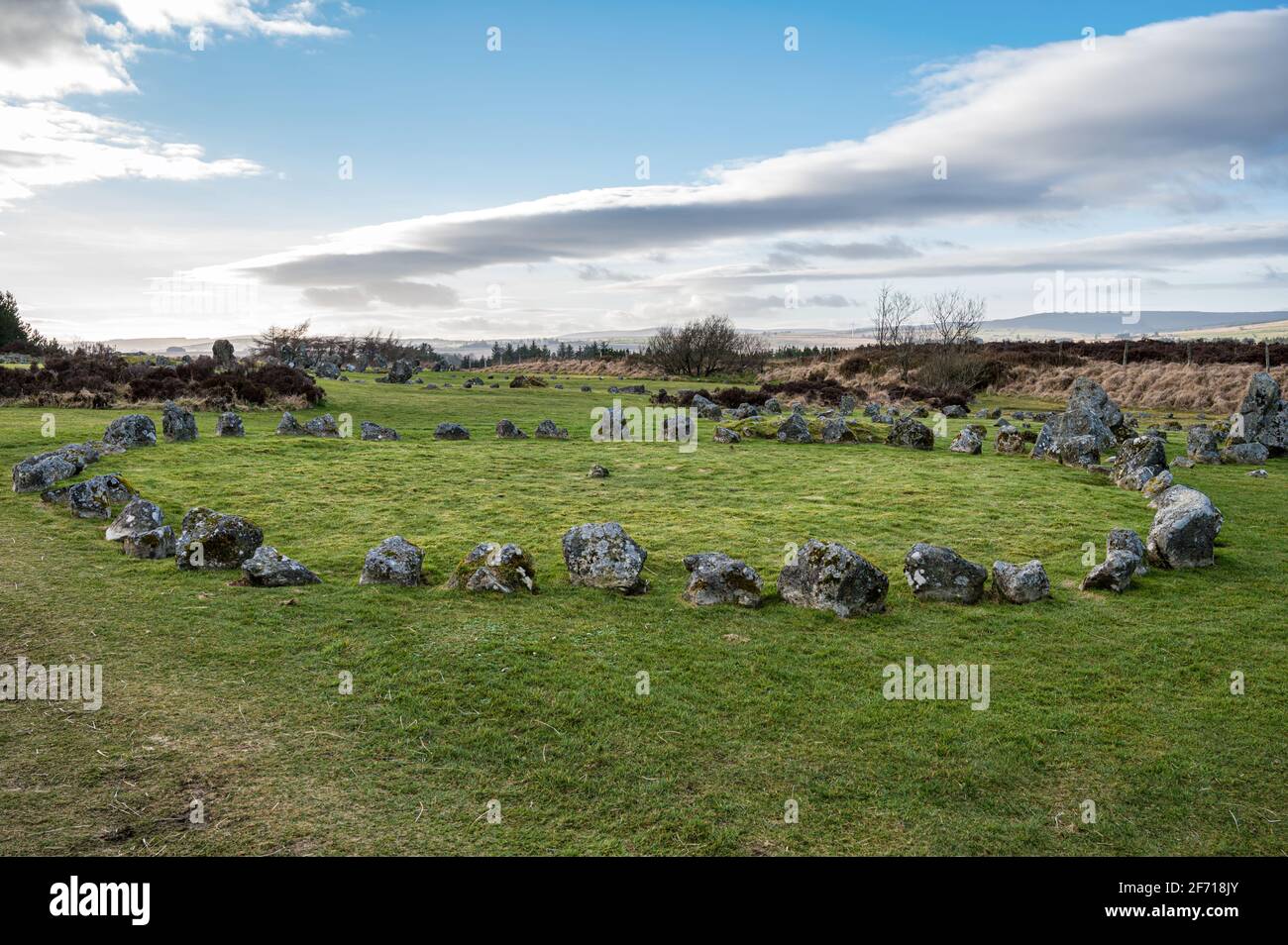 Beaghmore Stone Circles Comté de Tyrone, Irlande du Nord Banque D'Images