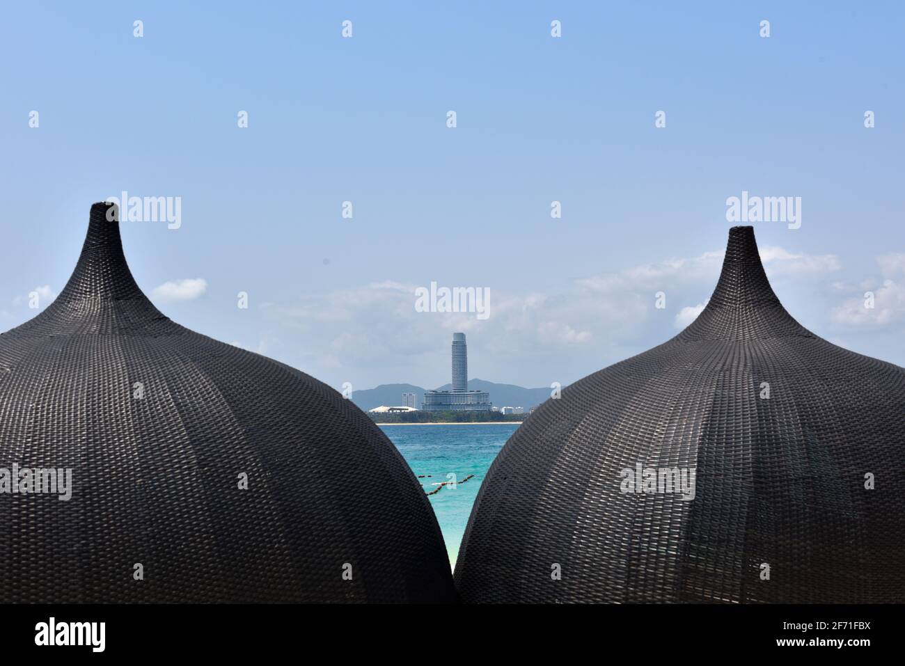 Sanya, province de Hainan, Chine. Pittoresque île de Wuzhizhou Banque D'Images