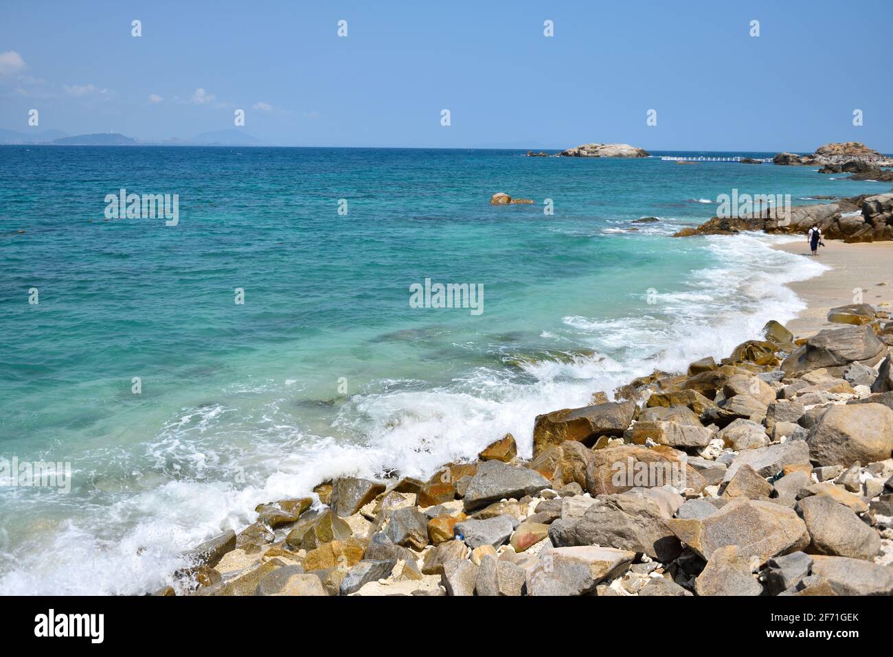 Sanya, province de Hainan, Chine. Pittoresque île de Wuzhizhou Banque D'Images