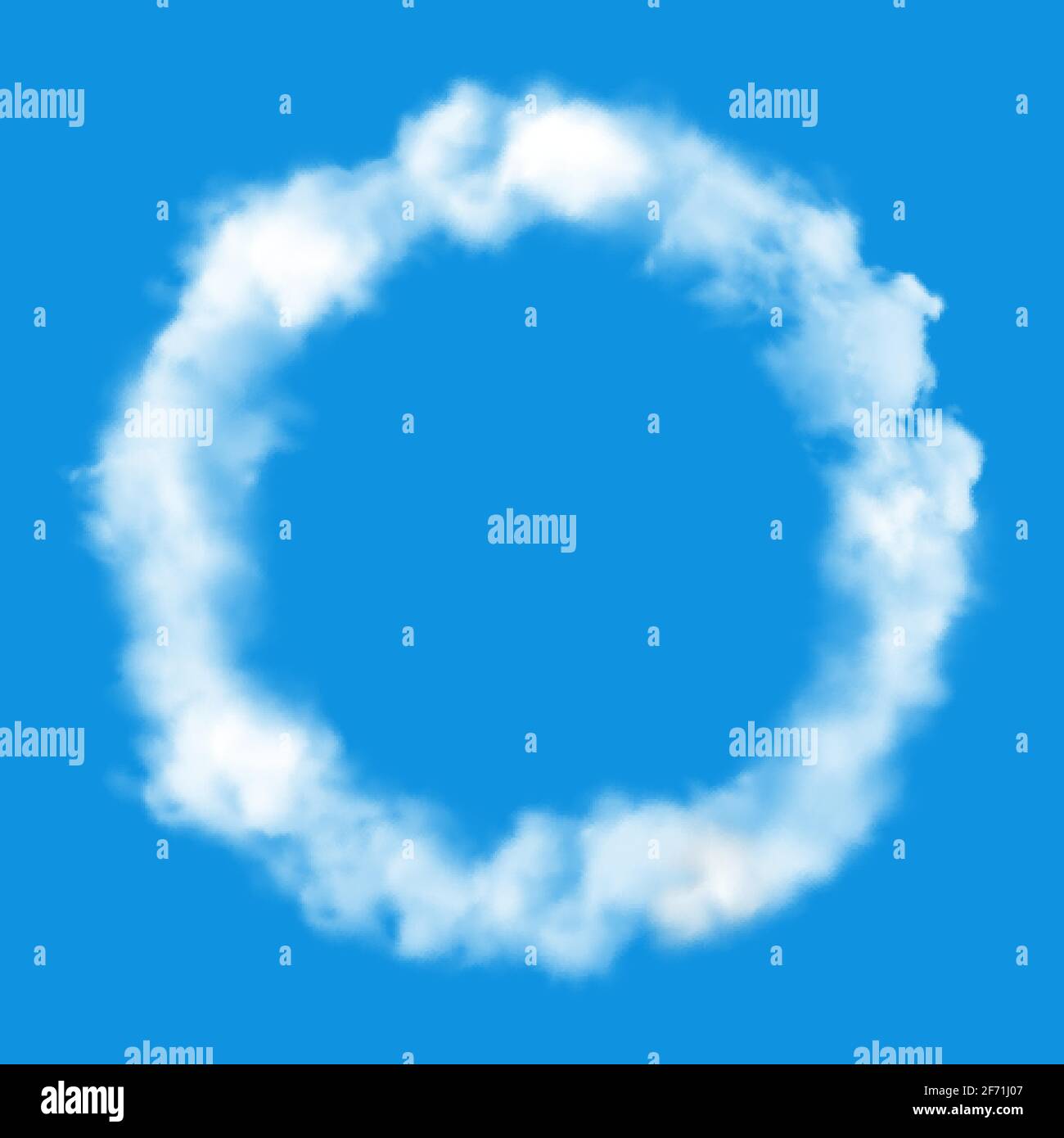 Nuage dans le ciel, cercle rond doux ciel cadre d'air Image Vectorielle  Stock - Alamy