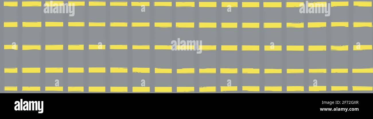 Bordure sans couture de la grille de graphe à pinceau moderne. Bannière à rayures avec lignes et rayures verticales et horizontales. Résumé Illustration de Vecteur