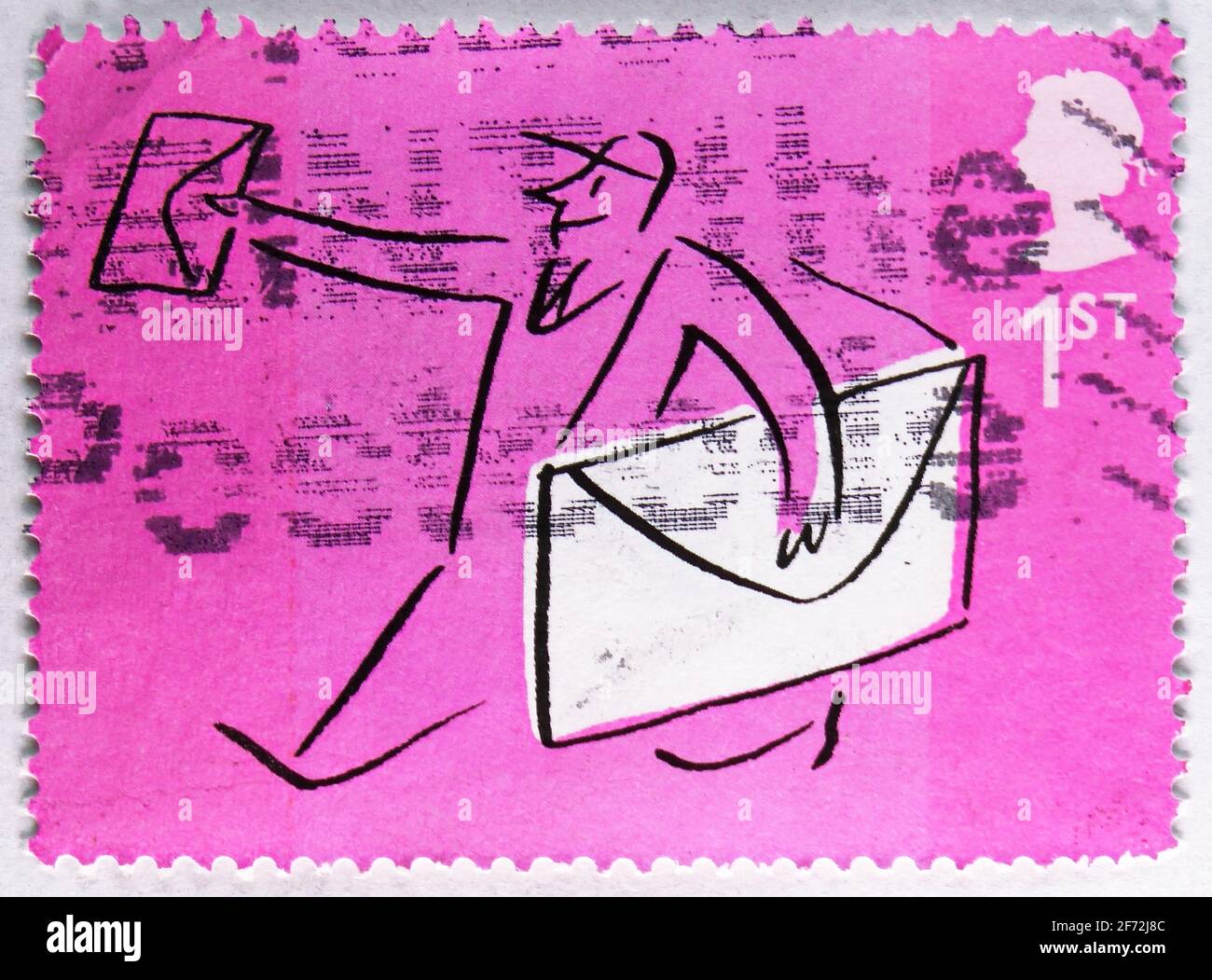 MOSCOU, RUSSIE - 22 DÉCEMBRE 2020: Timbre-poste imprimé au Royaume-Uni montre Postman, Greetings Timbres 2004 - série occasions, vers 2004 Banque D'Images