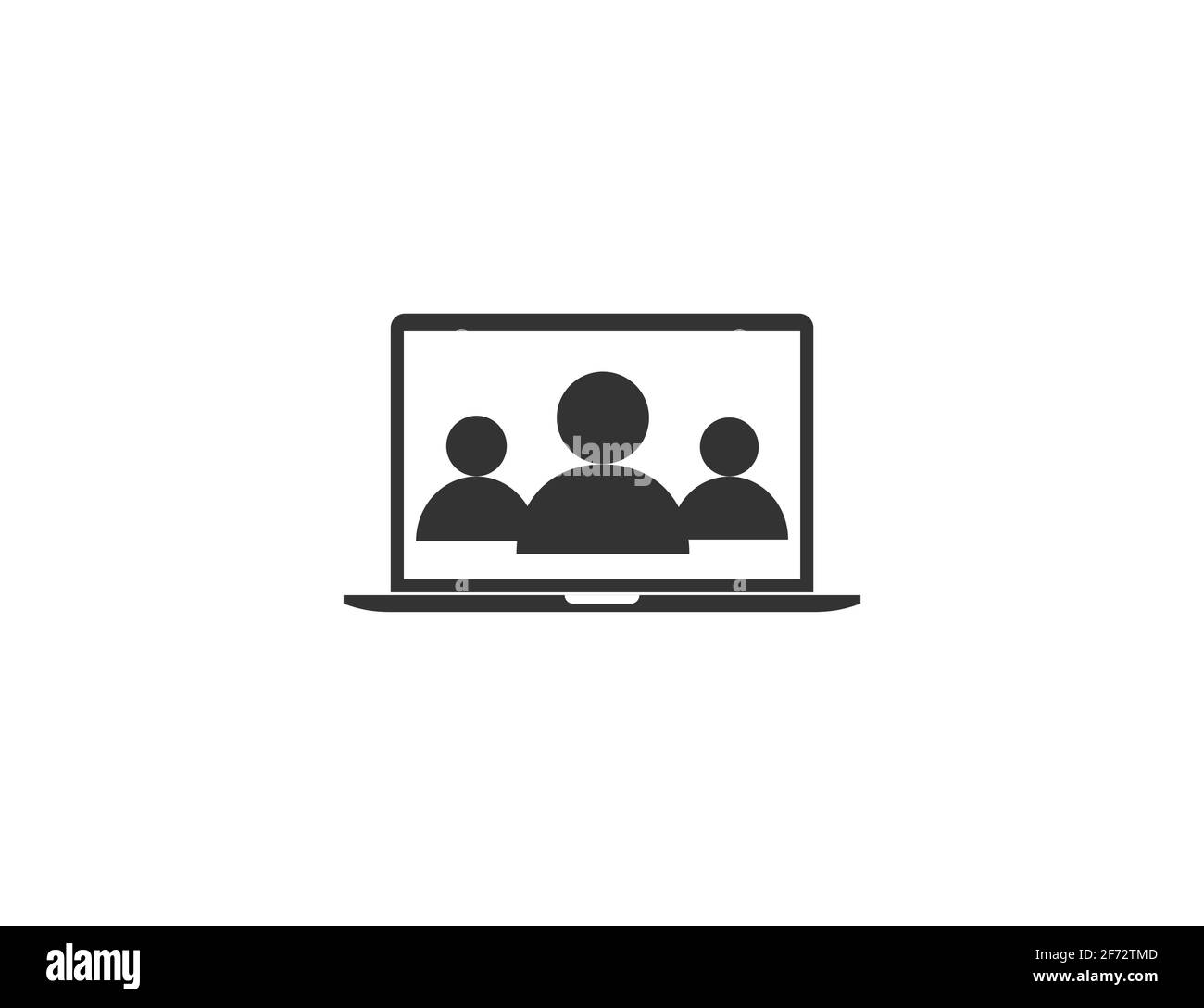 Icône de vidéoconférence, de travail, de réunion. Illustration vectorielle. Illustration de Vecteur