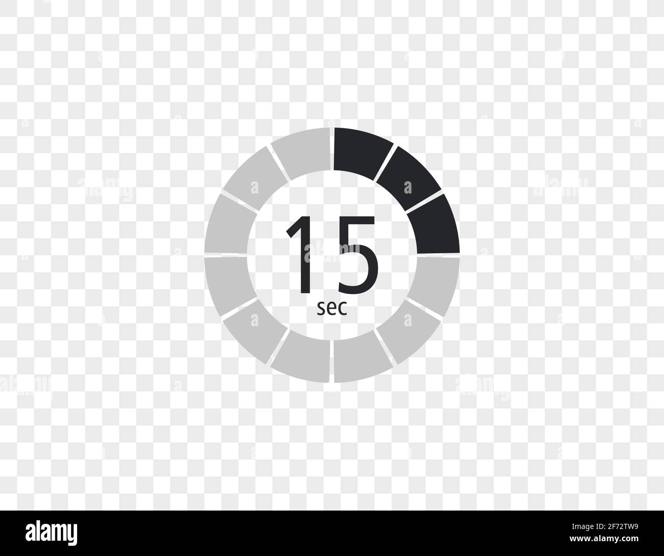 Les 15 secondes, chronomètre, minuteur numérique. montre et montre,  illustration vectorielle Image Vectorielle Stock - Alamy