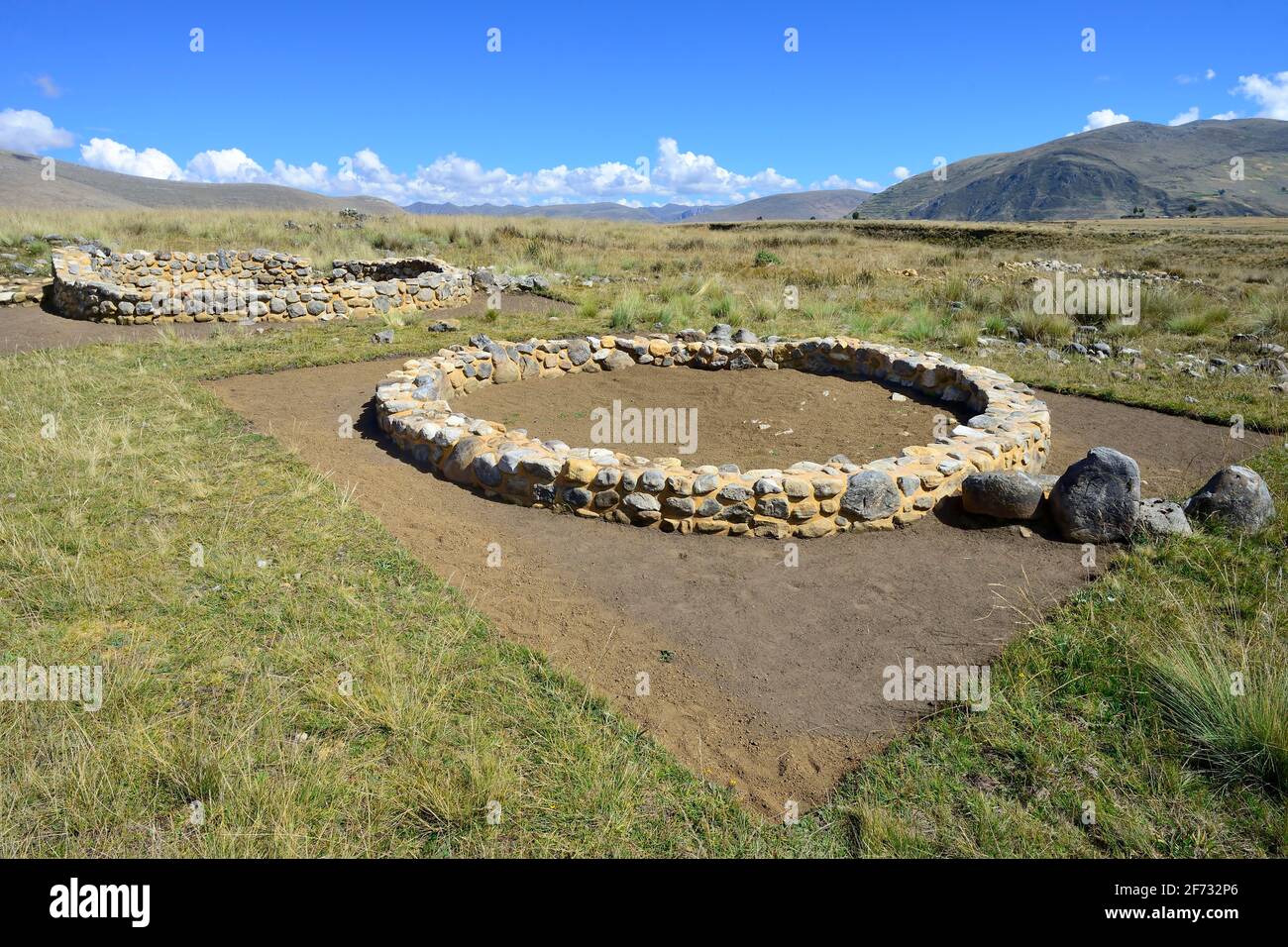 Ruines de Huanuco Pampa, centre administratif de l'Inca, province de dos de Mayo, Pérou Banque D'Images