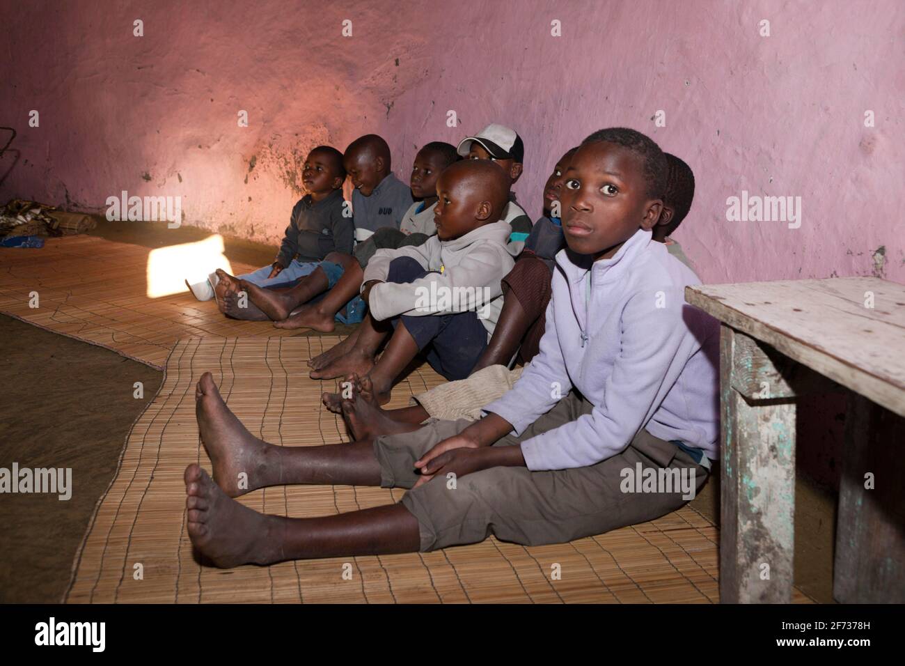 Enfants d'une tribu Xhosa, Côte sauvage, Cap oriental, Afrique du Sud Banque D'Images