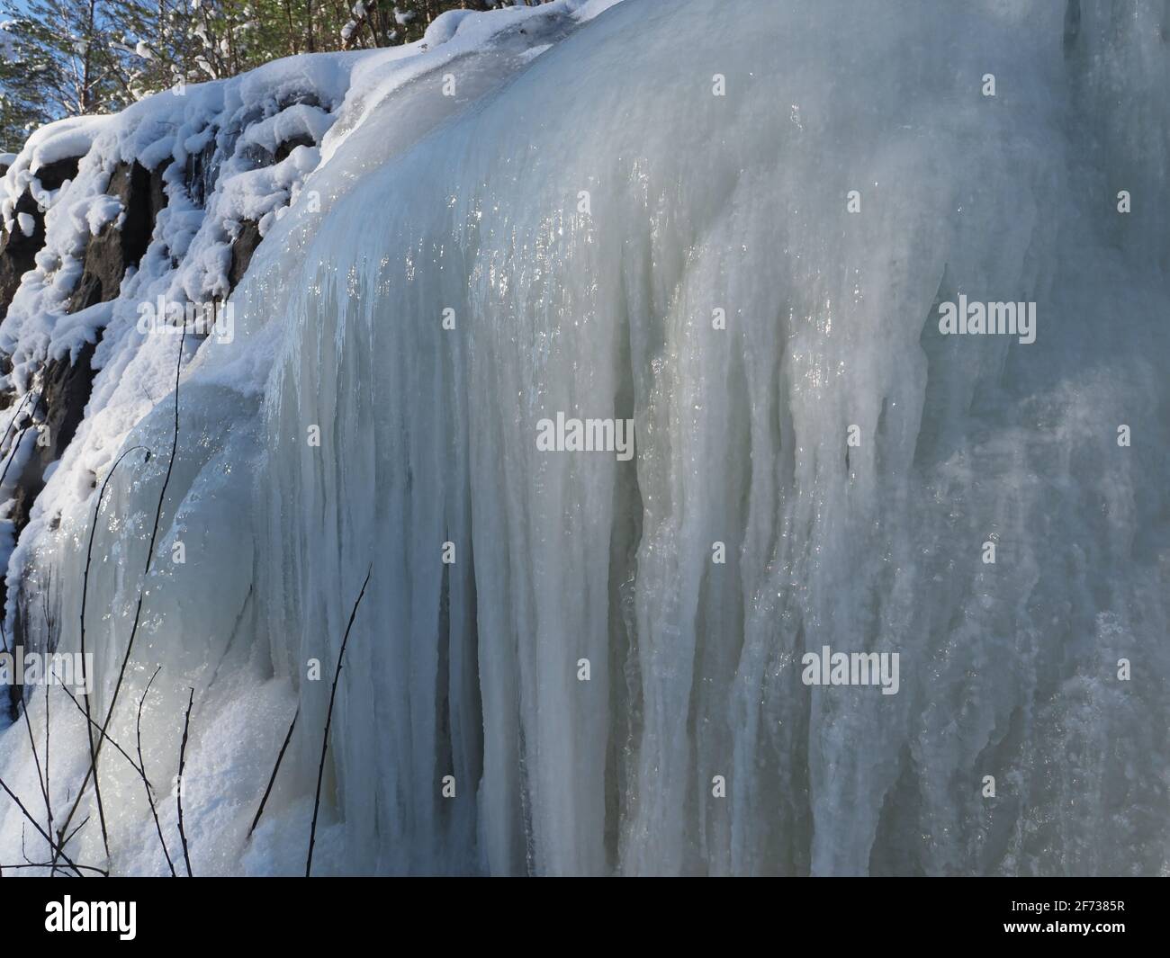 Rideaux en glace Banque D'Images