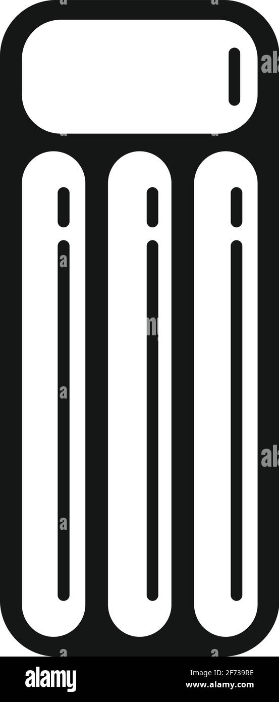 Icône de matelas gonflable Adventure, style simple Illustration de Vecteur