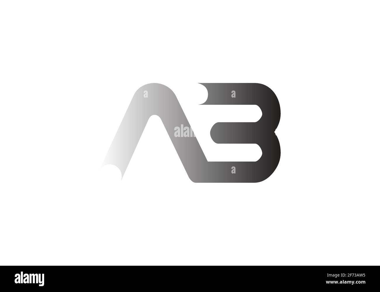 Modèle original de scénario de logo de la lettre AB du monogramme. Illustration de Vecteur