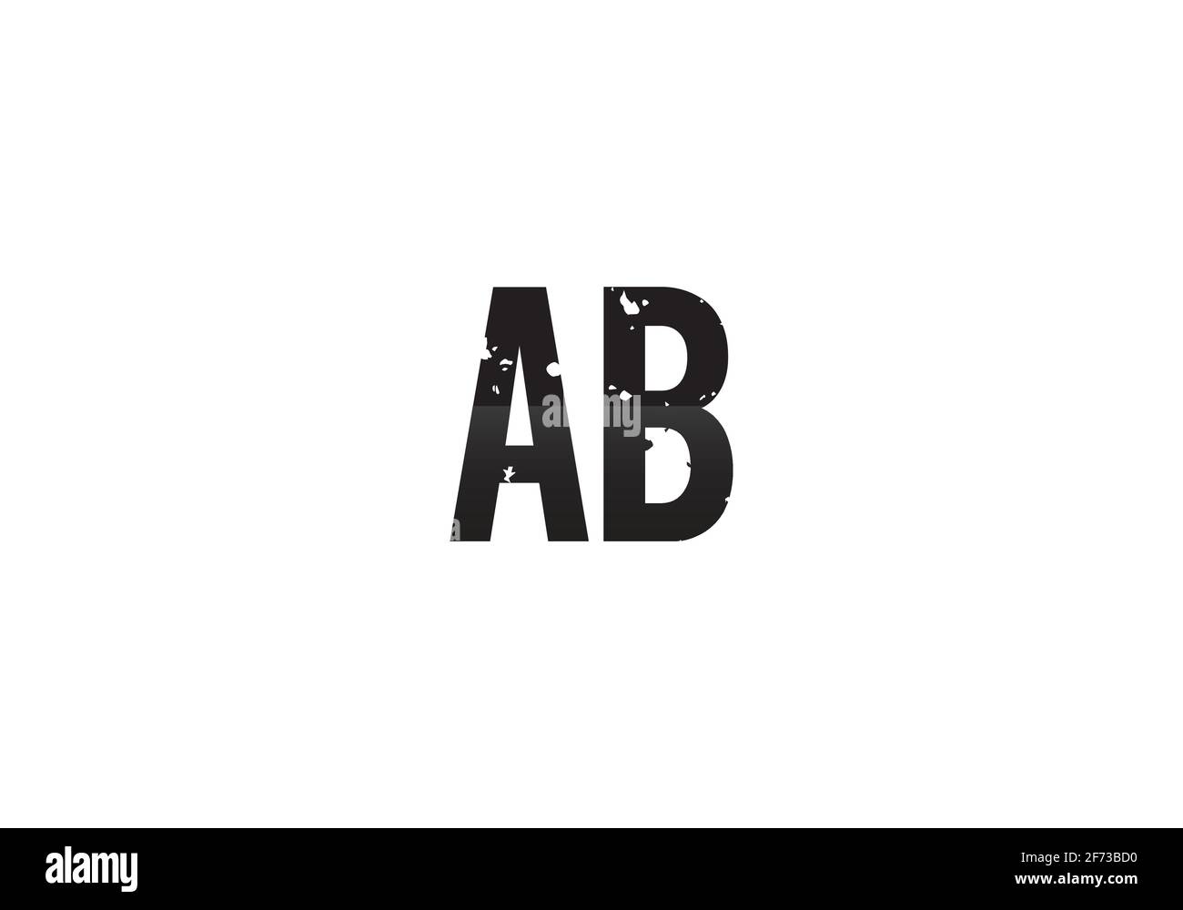 Modèle original de scénario de logo de la lettre AB du monogramme. Illustration de Vecteur