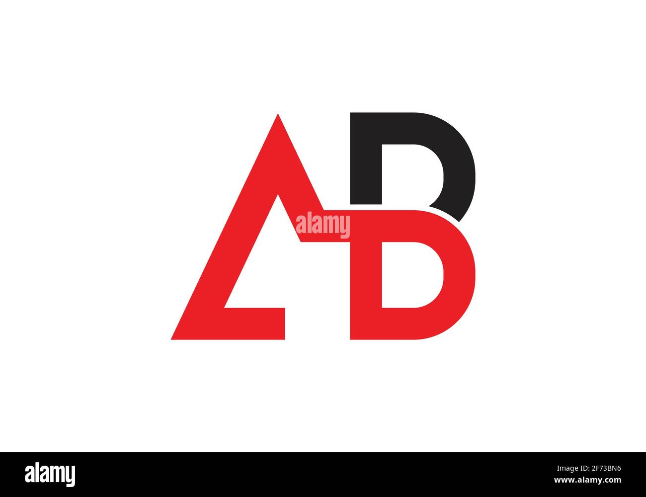 Modèle original de scénario de logo de la lettre AB du monogramme. Illustration de Vecteur