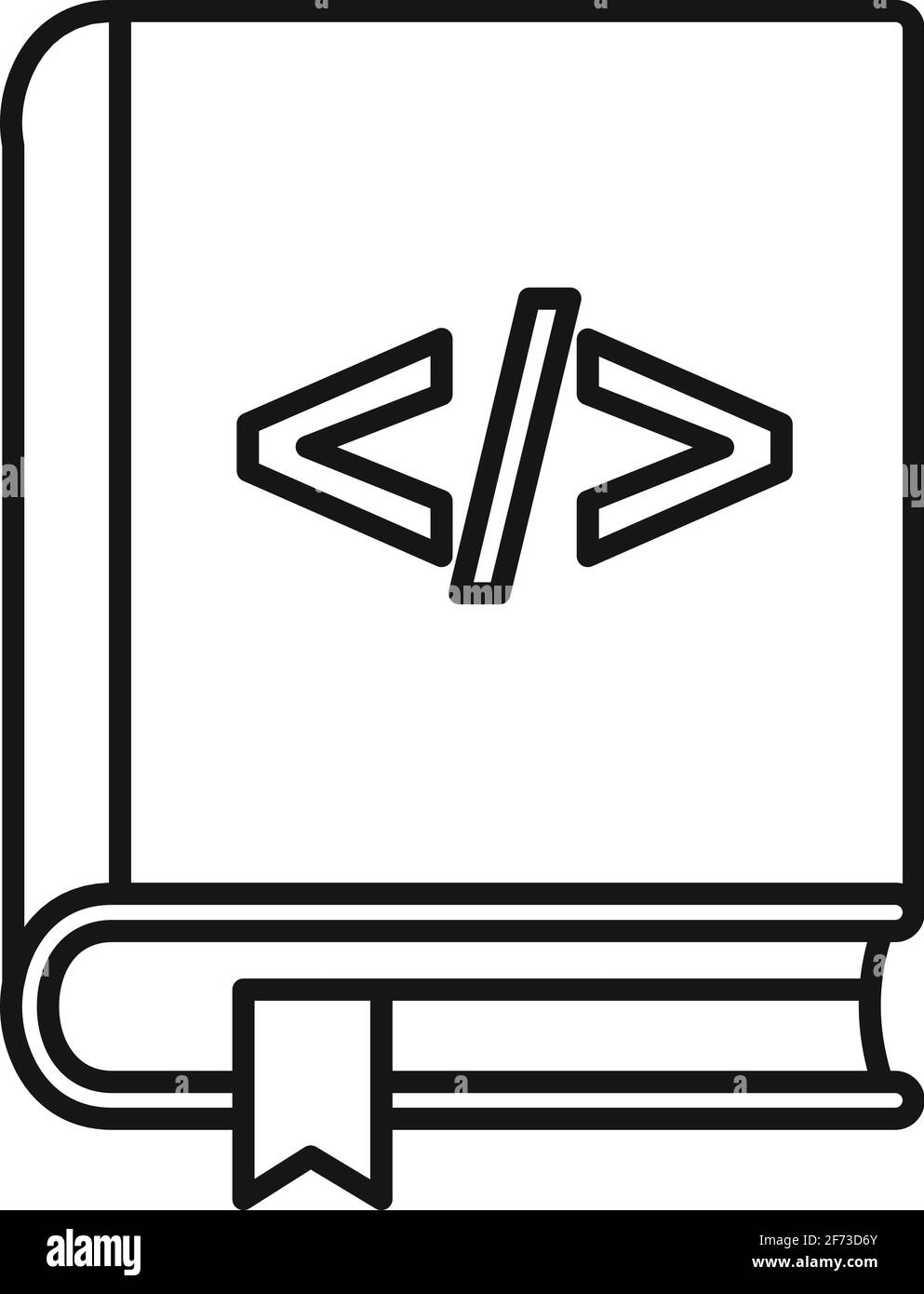 Icône de test de logiciel de livre, style de contour Illustration de Vecteur