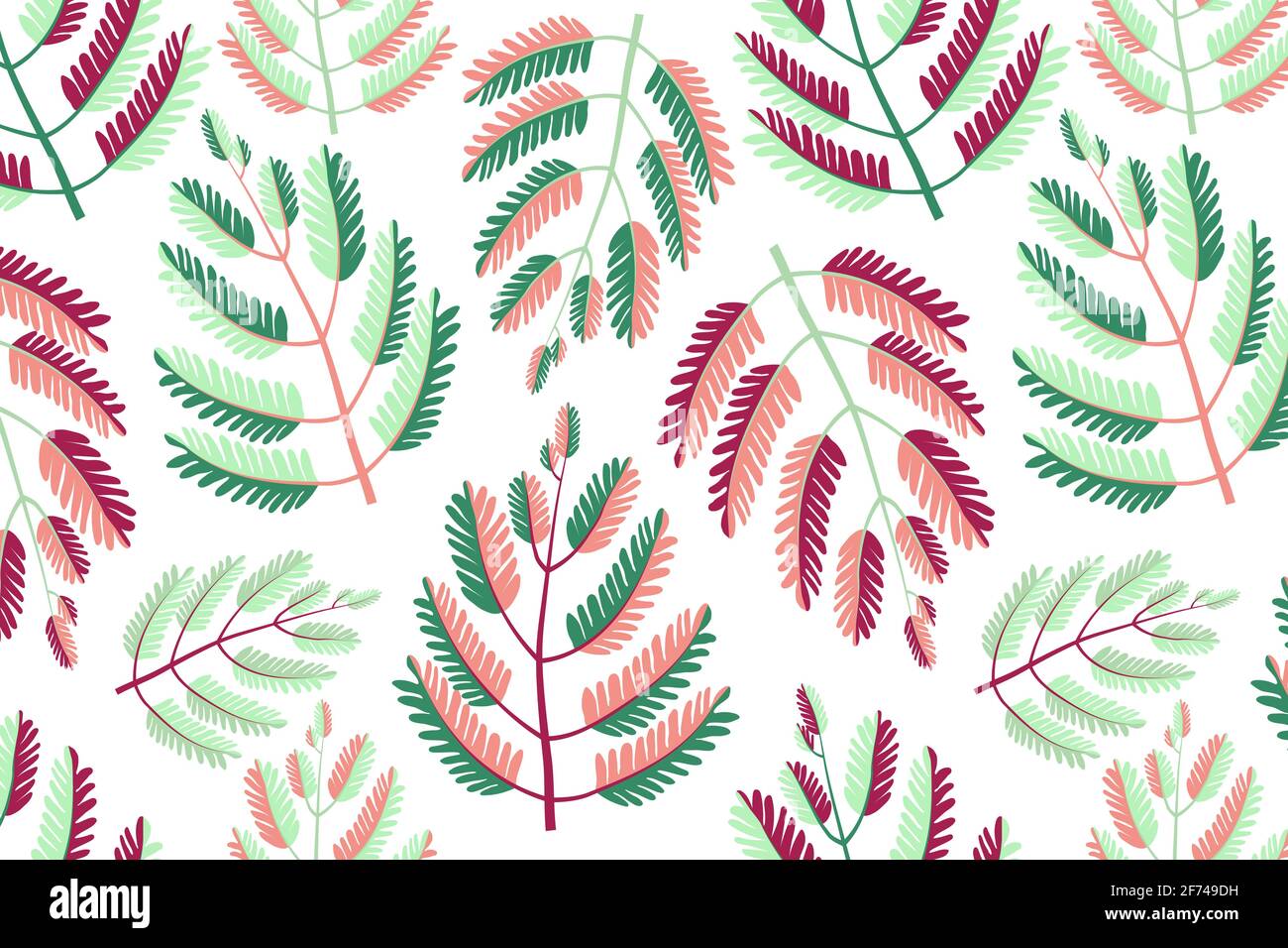 Motif vectoriel de plante de bague sans couture avec branches Illustration de Vecteur