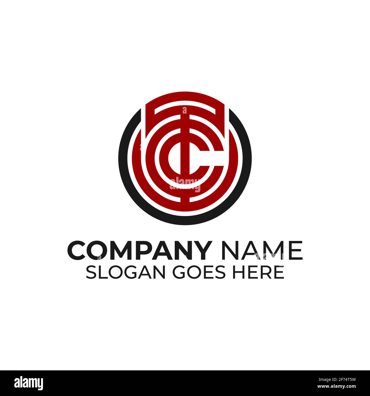 TC lettre nom logo design inspirations, T et C monogramme logo modèle vectoriel Illustration de Vecteur