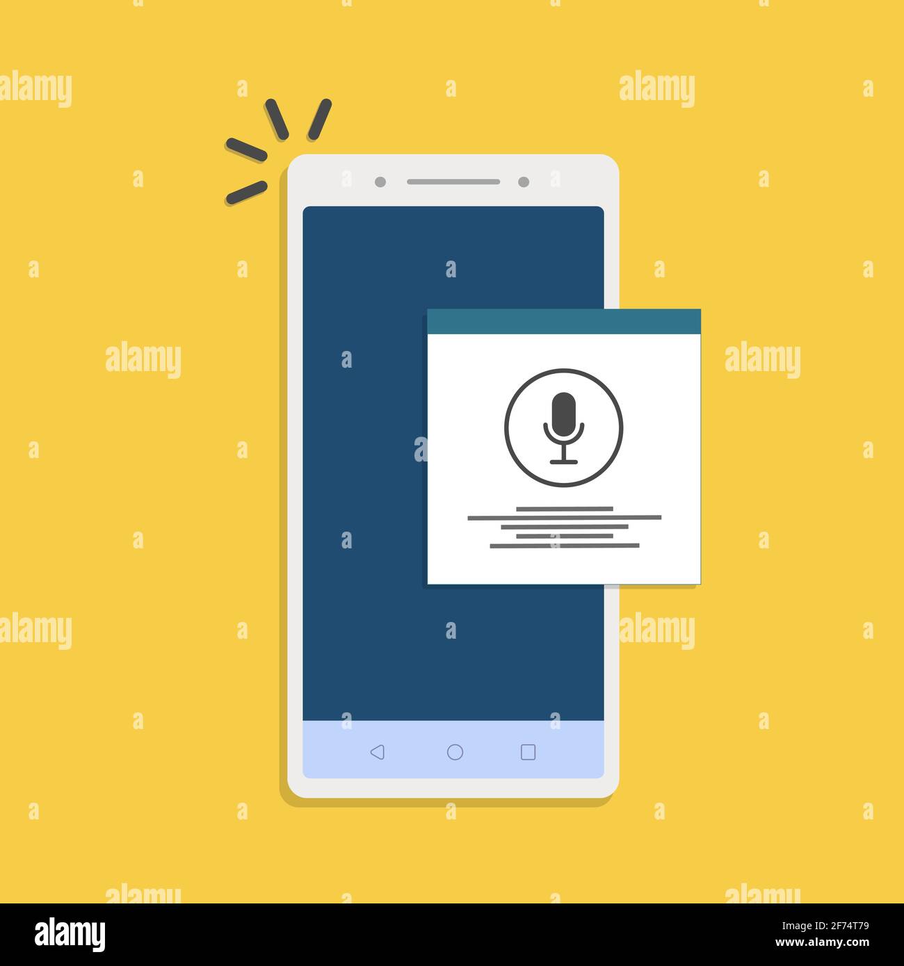 Concept de podcast. Smartphone avec une application permettant d'écouter des podcasts à l'écran. Émission de baladodiffusion en ligne, radio, audio. Vecteur plat Illustration de Vecteur
