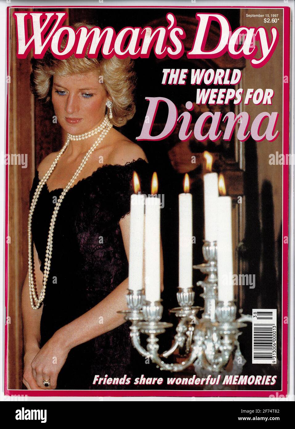 Couverture du magazine australien de la Fête des femmes du 15 septembre 1997, en tête de la tête du monde des weeps pour Diana Banque D'Images